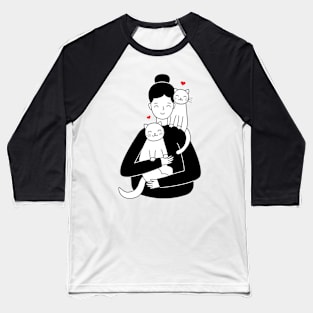 Cat T-Shirt Cats Cat Gift Yin Yang Cats Shirt - Cat Mom Lover Gifts T-Shirt Baseball T-Shirt